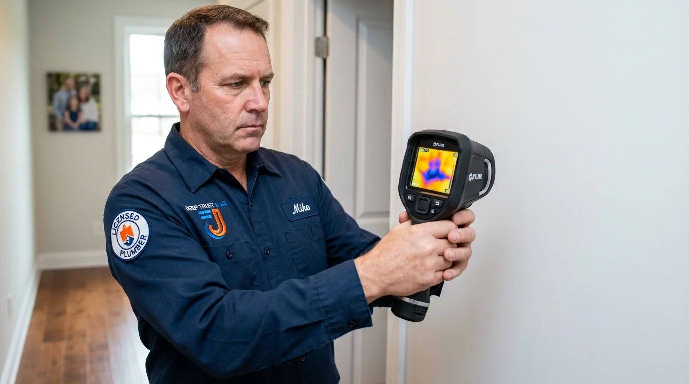 Thermal imaging leak detection by Johns Plumbing LLC in Mashpee